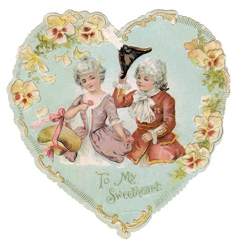Antique Images Valentines Day Clip Art Antique Heart Die Cut Romantic