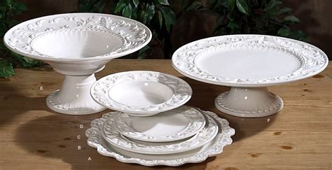 Intrada Italy Baroque White Footed Platter Best Of Italy Kitchenware