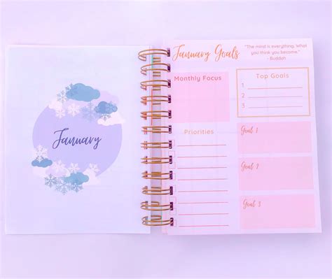 2021 Aesthetic Planner 2021 Daily Weekly Monthly And Etsy