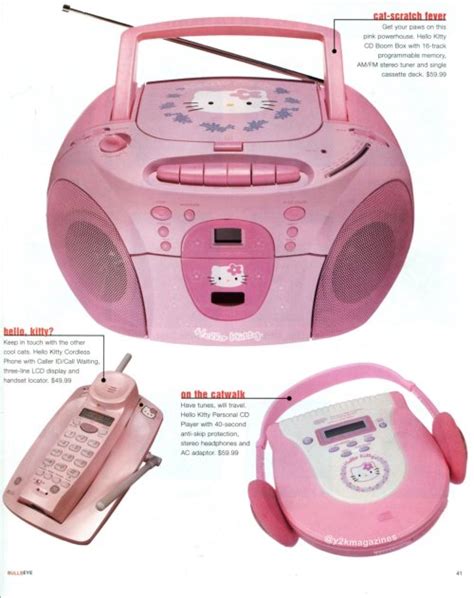 Hello Kitty Sanrio Amfm Stereo Cd Cassette Recorder Player Vintage
