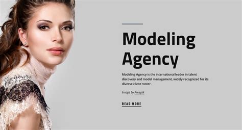 model agency and fashion web page design