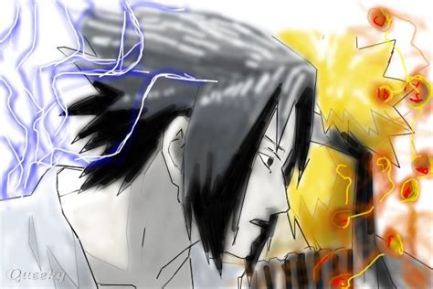 Naruto Vs Sasuke ← An Anime Speedpaint Drawing By Guyverunit Queeky Draw And Paint