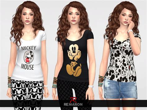 The Sims Resource Disneys Shirt For Women 01 By Remaron • Sims 4