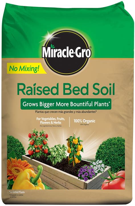 Miracle Gro Raised Bed Soil 1 5 Cu Ft Walmart Walmart