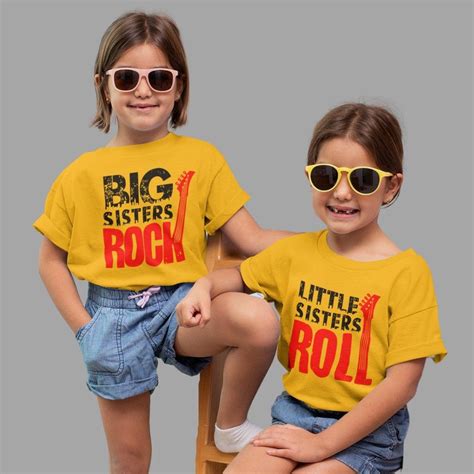 Buy Kids Sibling T Shirt Sisters Rock And Roll Hangout Hub