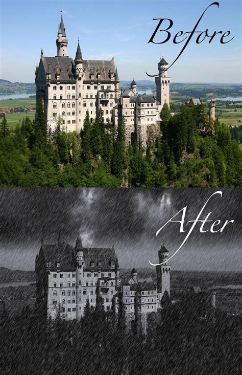 Castle Photoshop Before And After By Sugnao On Deviantart