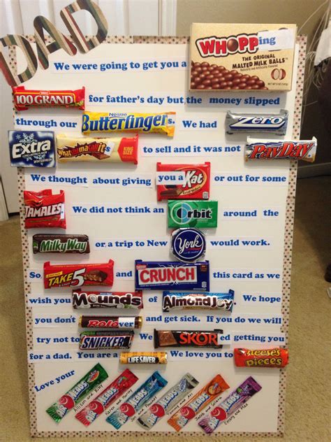 Usually ships within 6 business days. DIY! Father's Day!!! | Dad birthday gift, Candy poster ...