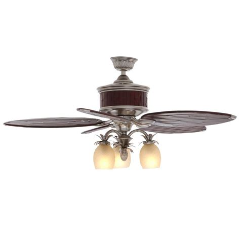 Milano contemporary ac motor ceiling fans. Hampton Bay Colonial Bamboo 52 in. Pewter Ceiling Fan ...