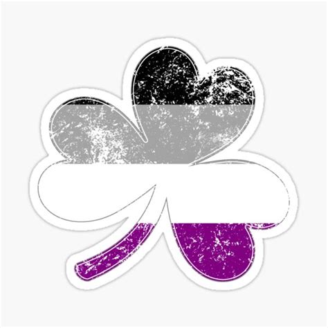 Asexual Shamrock Pride Flag Sticker For Sale By Valador Redbubble