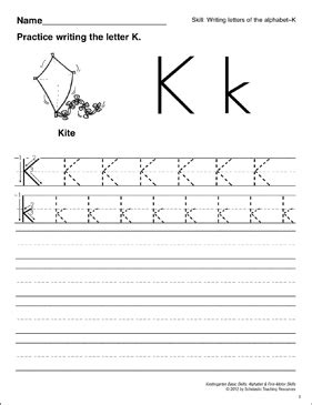 With the worksheets on the pages below, children will practice printing and recognizing letters. Learning the Letter K: Basic Skills (Alphabet) | Printable ...
