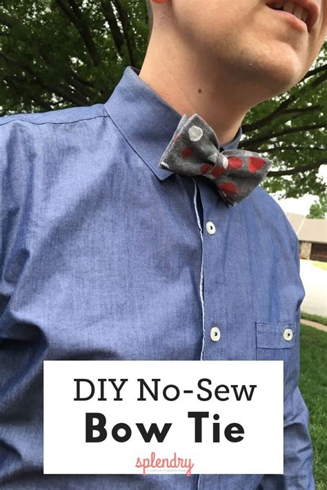Diy No Sew Bow Tie For Dad No Sew Bow Dad Diy Ts For Dad