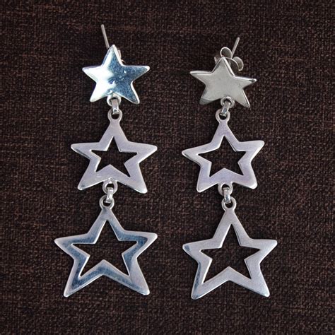 Star Cascade Sterling Silver Dangle Earrings Brilliant Stars Novica