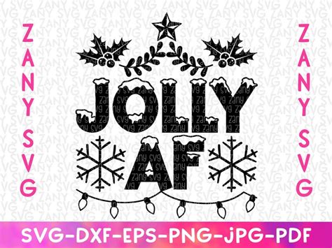 Drawing And Illustration Art And Collectibles Digital Jolly Af Christmas