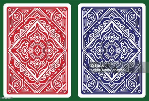 Classic Playing Card Back Design 15 Stock Illustration Download Image