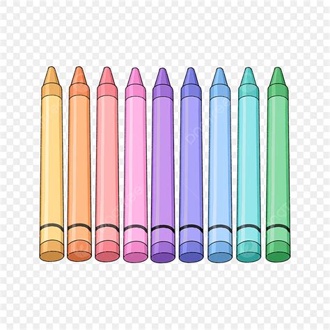 Crayon Color White Transparent Rainbow Colored Crayons Clip Art