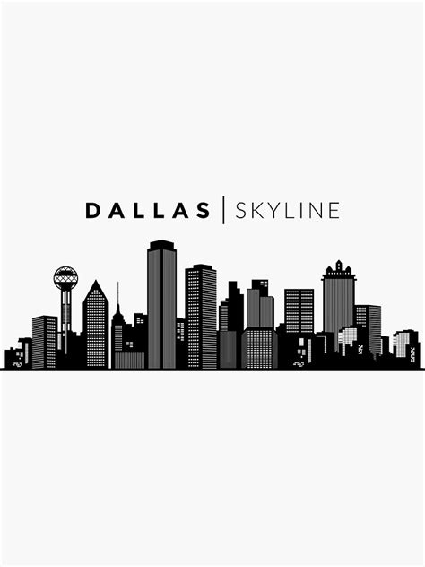 Dallas City Skyline Travel Sticker By Duxdesign Dallas City Skyline
