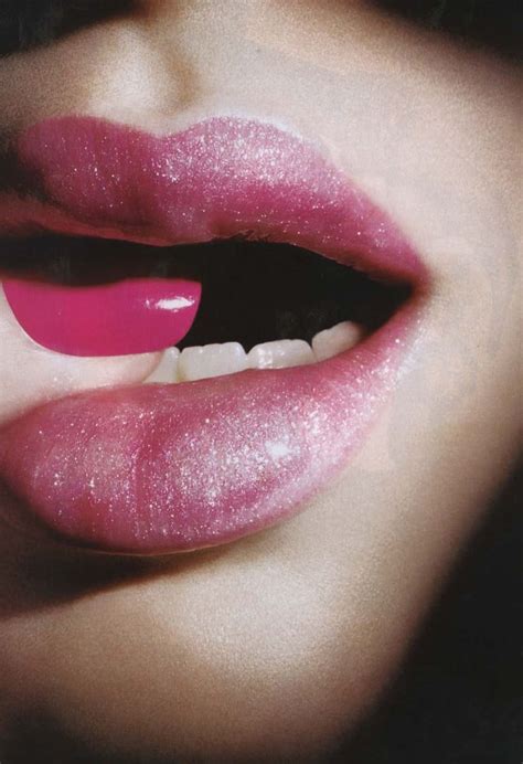 Pink Lips Biting Nail Dramatic Lips Pinterest Sexy Pink Lips And