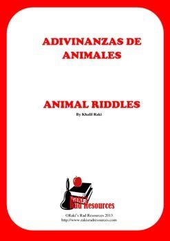 Not internet connection is required. Spanish Riddles-Animal Riddles (With images) | Animal riddles, Riddles, Spanish