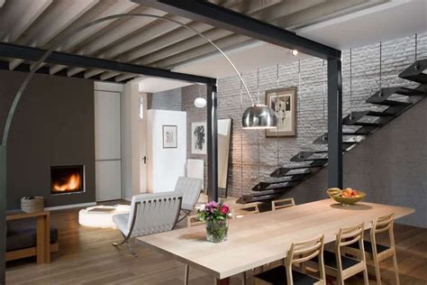 Exposed Brick And Steel Create Backdrop For Contemporary Residence