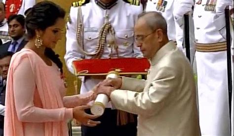 She is also the chairperson of bharatiya jnanpith trust, which awards the prestigious jnanpith award. Sania Mirza receives India's Padma Bhushan award