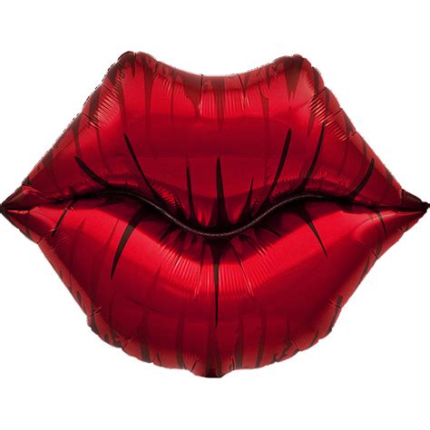 14 Inch Kissy Lips Valentines Foil Balloon Partypieces