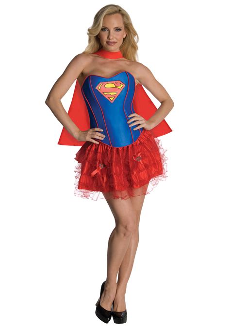 Sexy Supergirl Corset Costume Halloween Costumes