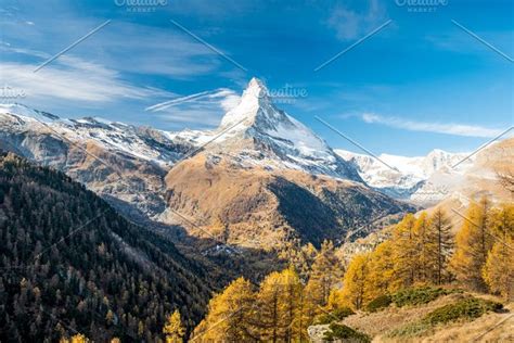 Scenery Autumn Matterhorn High Quality Nature Stock Photos ~ Creative
