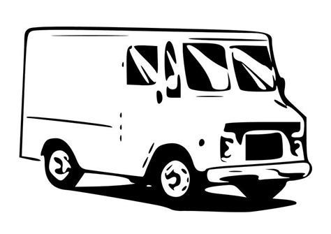 coloring page delivery van  printable coloring pages img