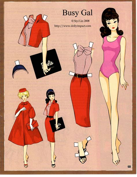 Miss Missy Paper Dolls Barbie Pages By Siyi Lin