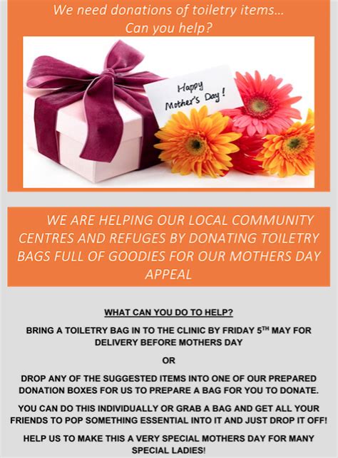 Here is a small selection. Mother's Day Appeal | Belridge Chiropractic