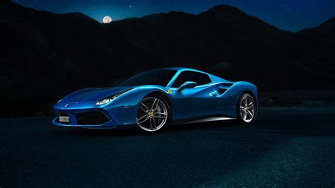 Fondos De Pantalla Ferrari Azul En La Noche Coche Ferrari Sf90