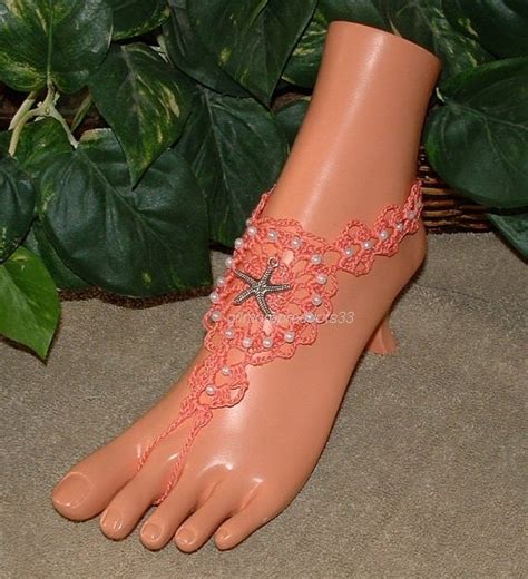 Coral Starfish Barefoot Sandal Barefoot Foot By Gilmoreproducts33