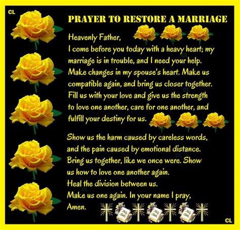 Restoration Prayer For Marriage Restoration
