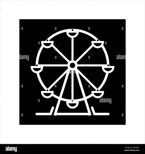 Ferris Wheel Design Icon Vector Art Illustration Stock Vector Image