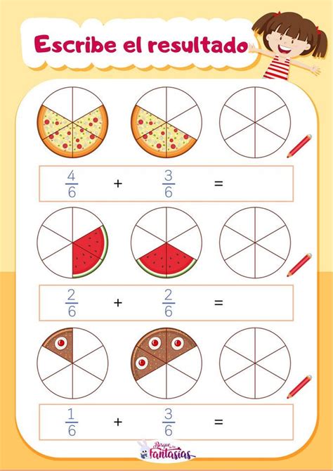 Cuadernillo Para Aprender Las FRACCIONES Con Pizzas Fracciones Hojas De Trabajo De Arte