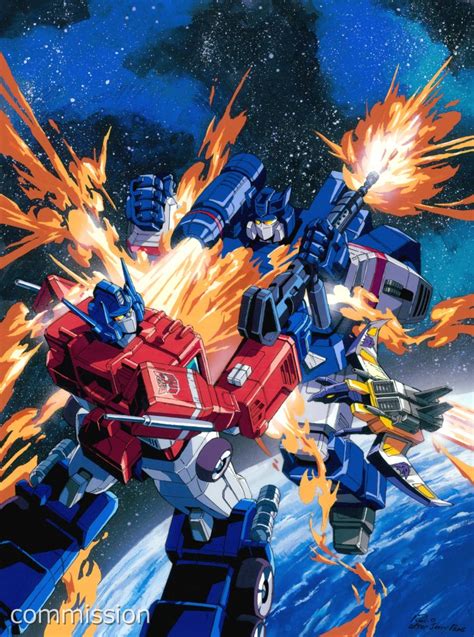 Optimus Prime Soundwave Transformers Commission Autobot Blue Eyes Cannon Decepticon