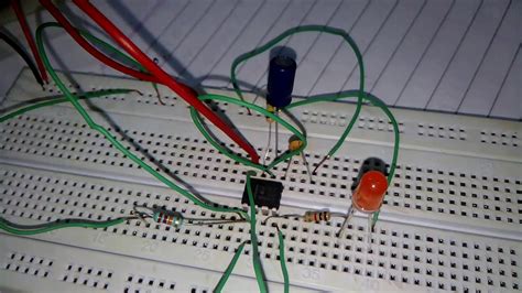 Circuit Of Ic 555 As Monostable Multivibrator Youtube