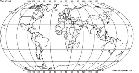 Blank Map With Latitude And Longitude
