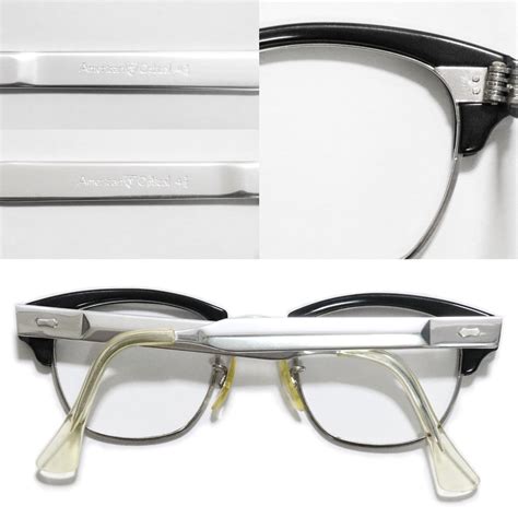 vintage 1960 s american optical browline eyeglasses black 46 22 made in u s a ｜ ビンテージ眼鏡