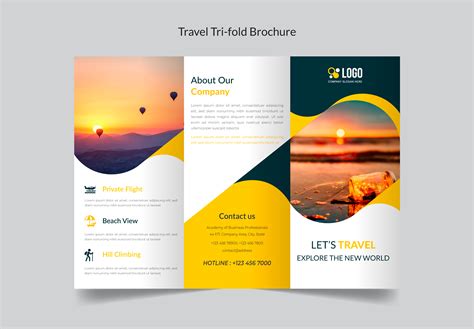 Tour And Travel Agency Tri Fold Brochure Illustration Par Graphichut