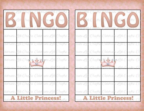 Free Printable Blank Baby Shower Bingo Cards Pdf Safari