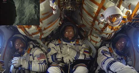 watch astronauts casually ride a rocket flying into space at 18 000 miles per hour