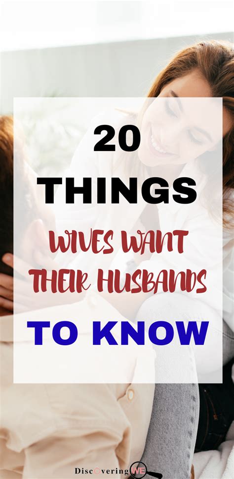 20 Things Wives Want Their Husbands To Know Inspirational Marriage