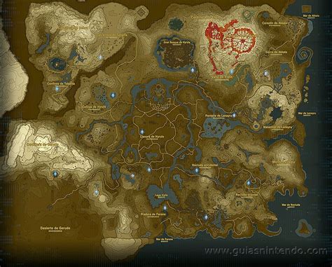 Mapa Mapa Completo Zelda Breath Of The Wild Mapas Zelda Aliento