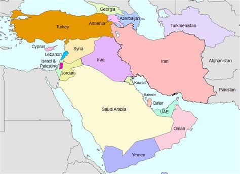 Subregion, overlapping with middle east. Southwest Asia