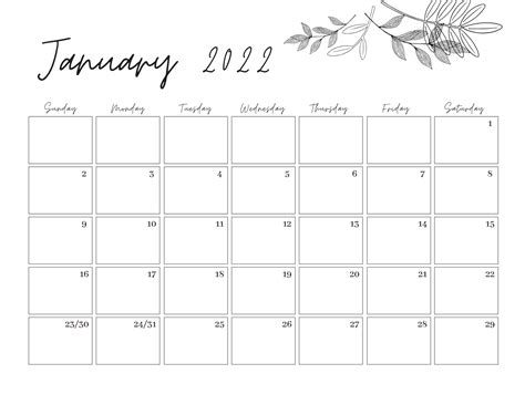 Blank Calendar Template Free Printable Blank Calendars By Vertex42 12