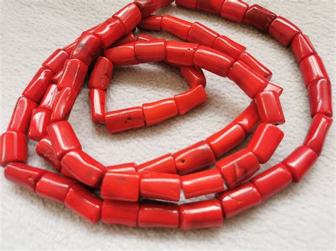40inch 100cm Natural Italian Coral Beads Red Coral Gemstone Etsy