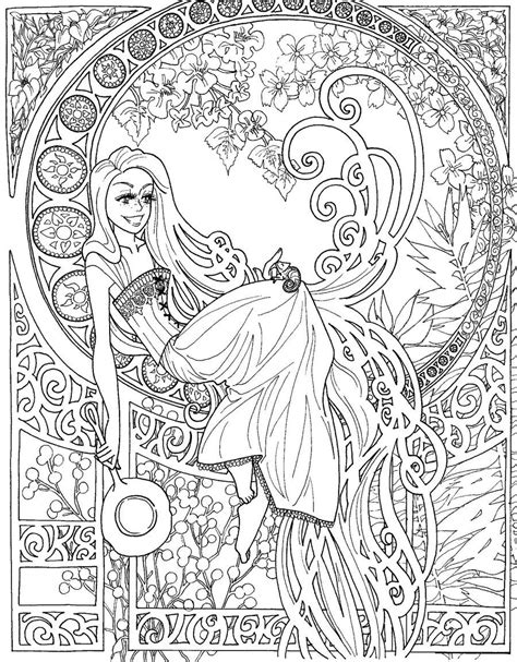 Gothic Fairy Coloring Pages For Adults