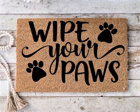 Wipe Your Paws Funny Doormat Housewarming Gift Welcome Mat - Etsy