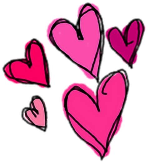 Cute Heart Hearts Pink Sticker Stickers Png Overlay Duo De Playeras